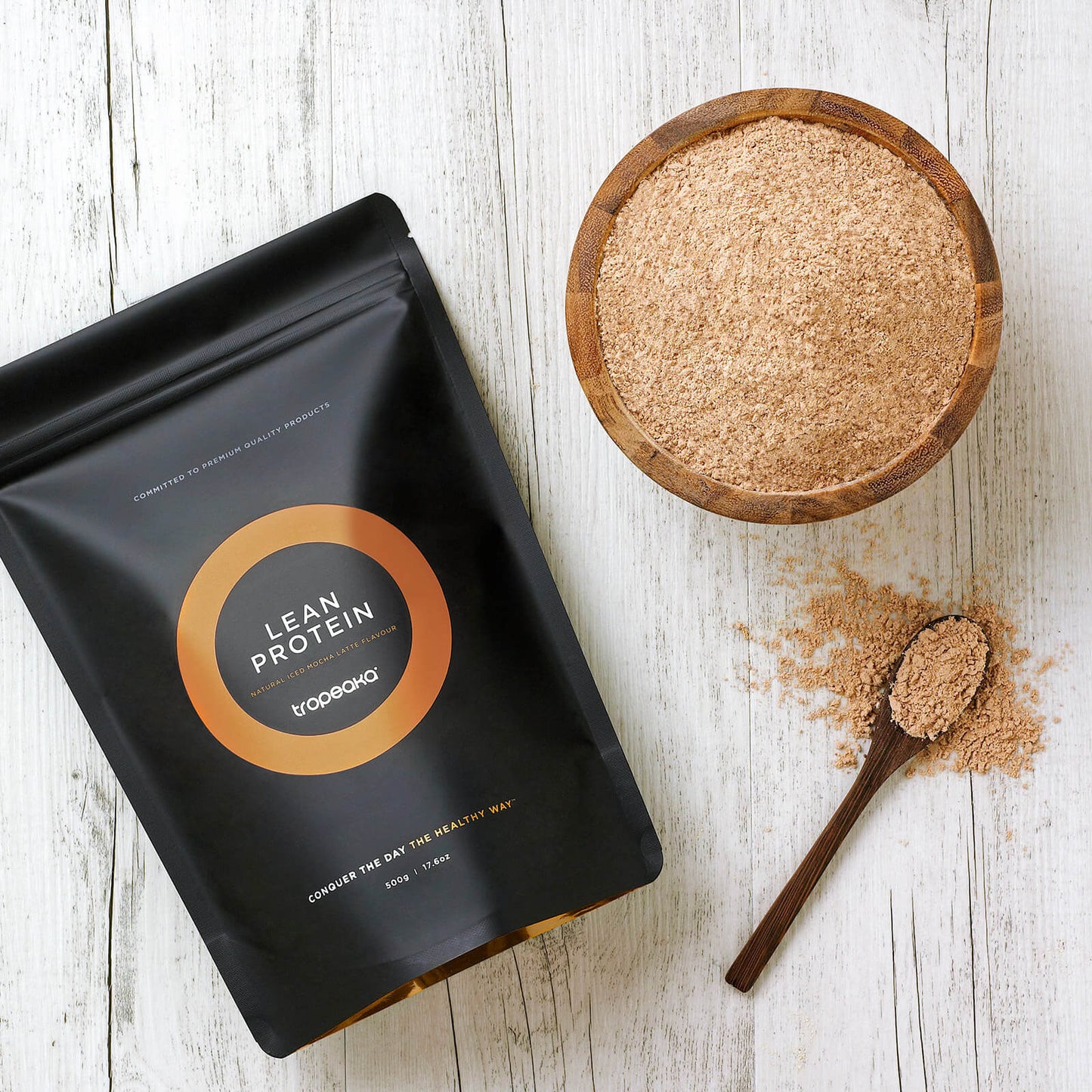 Tropeaka - LEAN PROTEIN Natural Iced Mocha Latte 500g