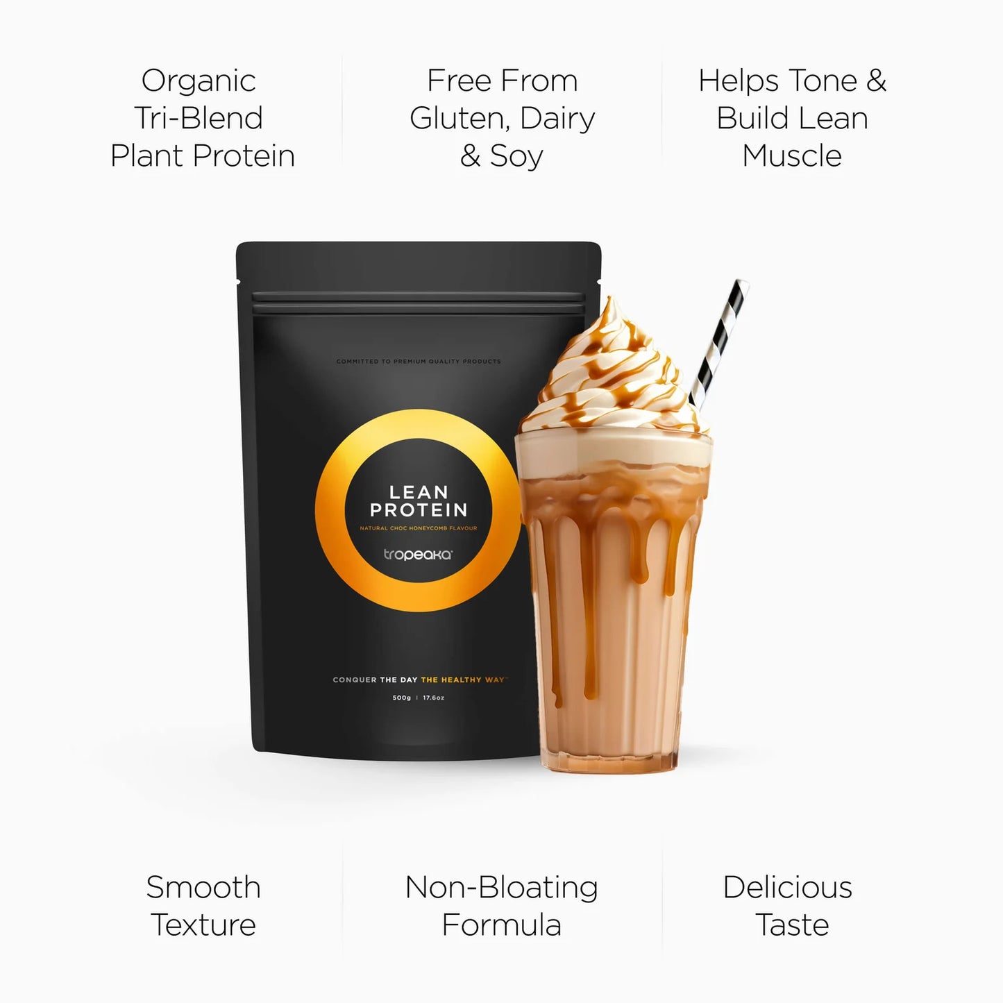 Tropeaka - LEAN PROTEIN Natural Choc Honeycomb 500g